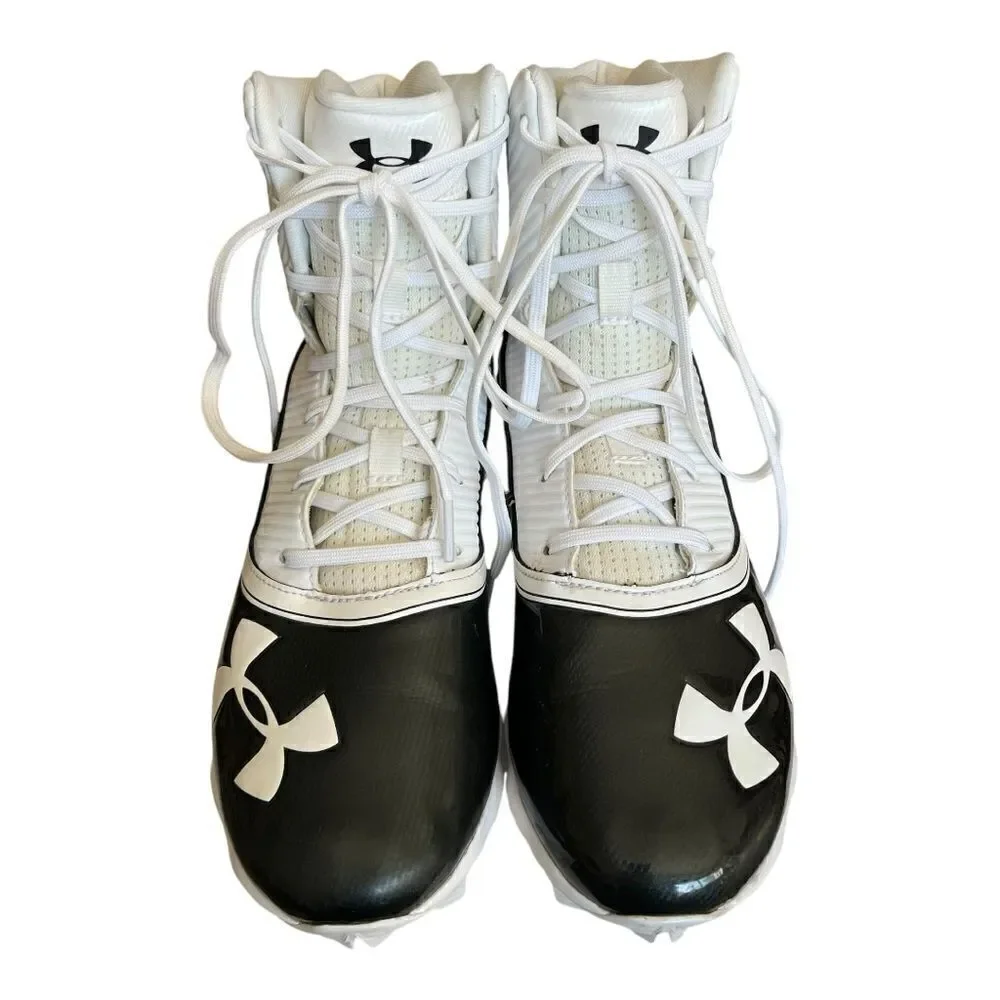 Under Amour Highlight Football Cleats. White/Black. Size: 7.5 Mens